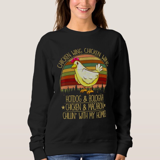 Camiseta Galinha Que Anca Galinha Asas Cão Quente Bolonha V (Frente)