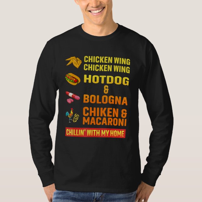 Camiseta Galinha Que Anca Galinha Que Asma Cão Quente E Bol (Frente)