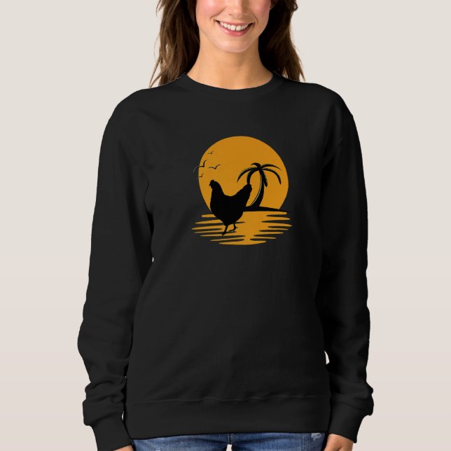 Camiseta Galinha Retro Engraçado Engraçado (Frente)