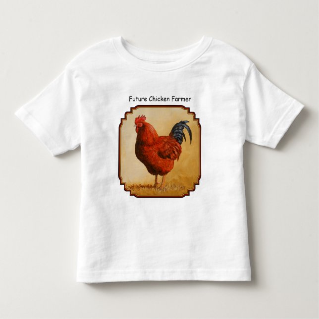 Camiseta Galinha Rhode Island Red Rooster (Frente)