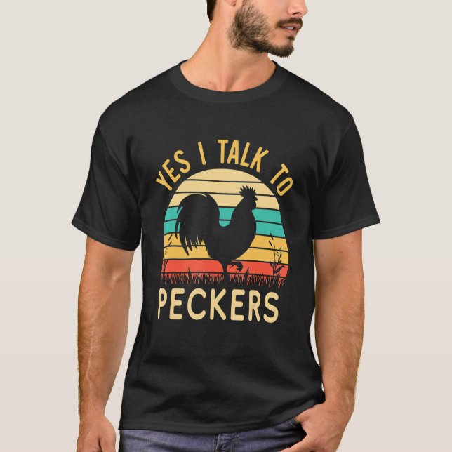 Camiseta Galinha Sim Eu Falo Com Bicos 1 (Frente)