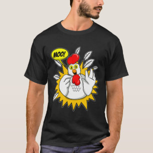 Camiseta Galinha T Moo Chicken