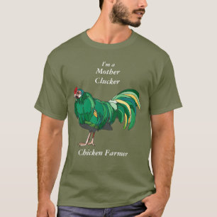 Camiseta Galinha Verde-Fogueira-Fogueira-Mãe Engraçado Cluc