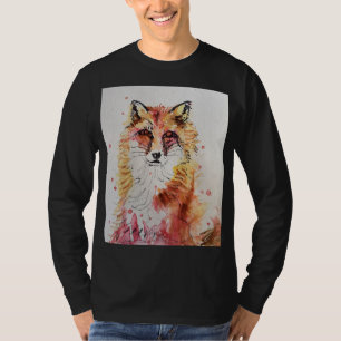 Camiseta Galinha Vermelha Cura Raposa Animal Watercolor Men