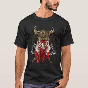 Camiseta Galinha Viking Renascimento Medieval Nórdico Pagão