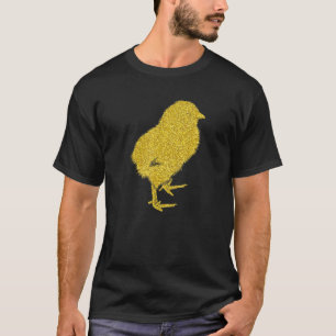 Camiseta Galinha Vintage Dourada Animal