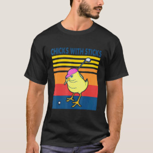 Camiseta Galinha Vintage Retro Golfe com Pausinhas