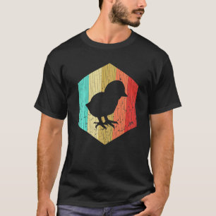 Camiseta Galinha Vintage Retro Silhueta de Frango Animal 80