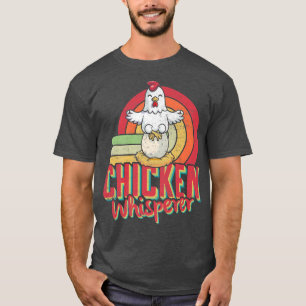 Camiseta Galinha Whisperer Farmer Vintage Retro Distinto