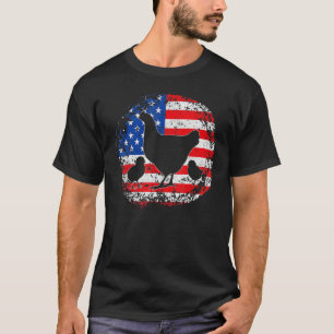 Camiseta Galinhas Bandeira Americana Patriótica 4 De Julho