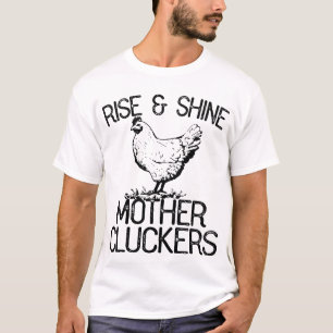Camiseta Galinhas de Cluckers da mãe da elevação e do