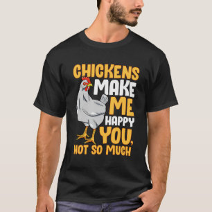 Camiseta Galinhas De Longa Folga Me Fazem Um Feliz Pet De C