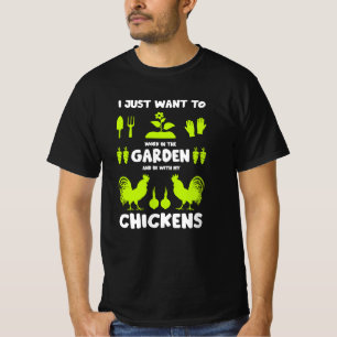 Camiseta Galinhas E Jardinagem
