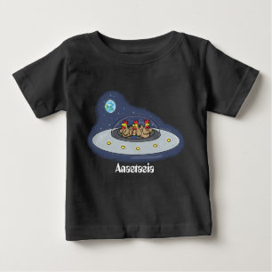 Camiseta Galinhas engraçadas na ilustração de desenhos anim