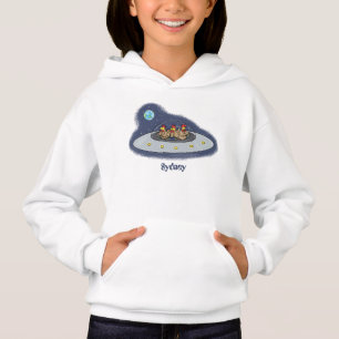 Camiseta Galinhas engraçadas na ilustração de desenhos anim