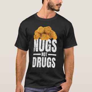 Camiseta Galinhas Engraçadas Nuggens Não Drogas Adoram Fran
