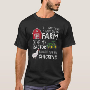 Camiseta Galinhas Engraçadas Para Rapazes Encantados