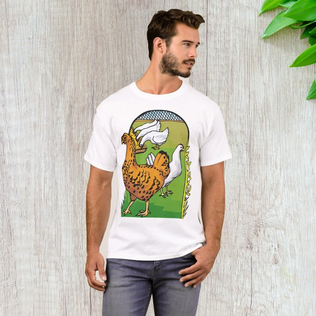 Camiseta Galinhas fazendas (Criador carregado)
