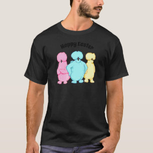 Camiseta Galinhas felzs pascoa Sassy Silkie Pastel Blue Pin