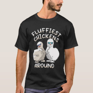 Camiseta Galinhas Fluffiest Em Torno De Bree De Frango Silk