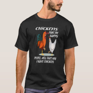 Camiseta Galinhas Me Fazem Feliz Pessoas Bem Por Isso Eu Te