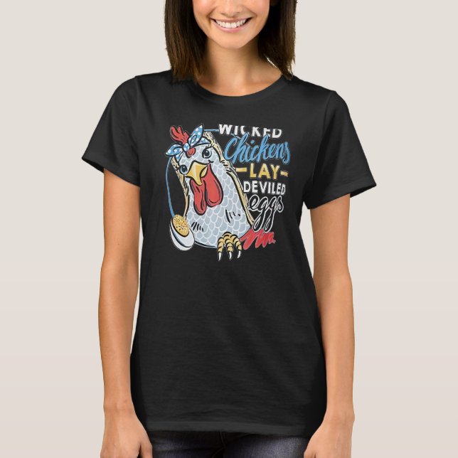 Camiseta Galinhas Molhadas Lay Galinhas De Ovos Devlados (Frente)