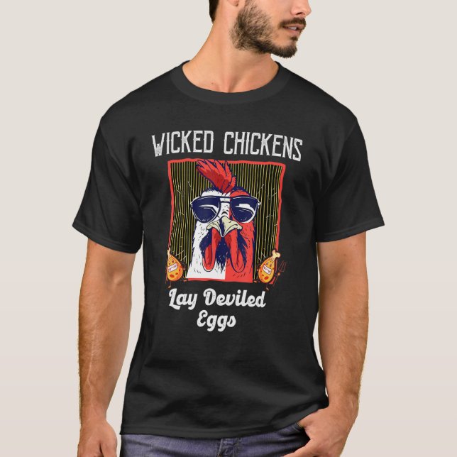 Camiseta Galinhas Molhadas Lay Galinhas De Ovos Devlados (Frente)