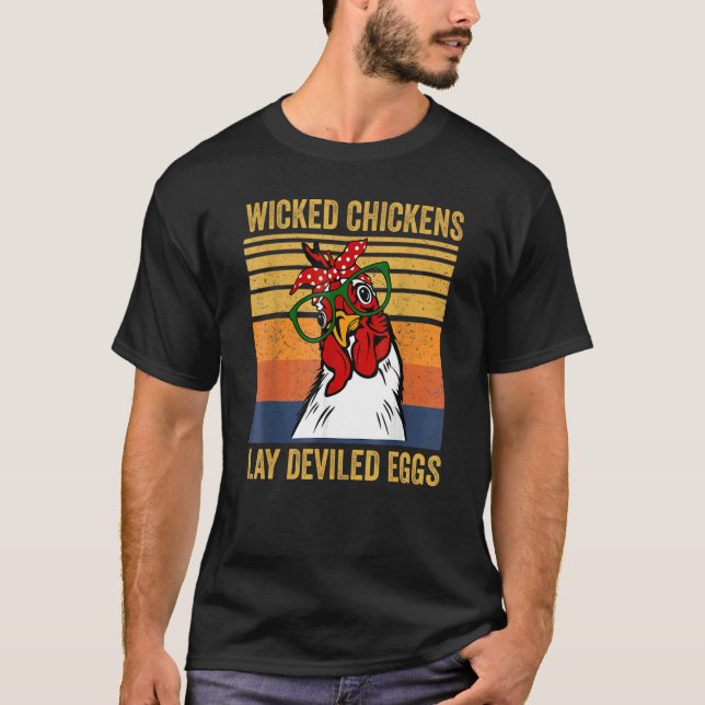 Camiseta Galinhas Molhadas Lay Galinhas De Ovos Devlados (Frente)