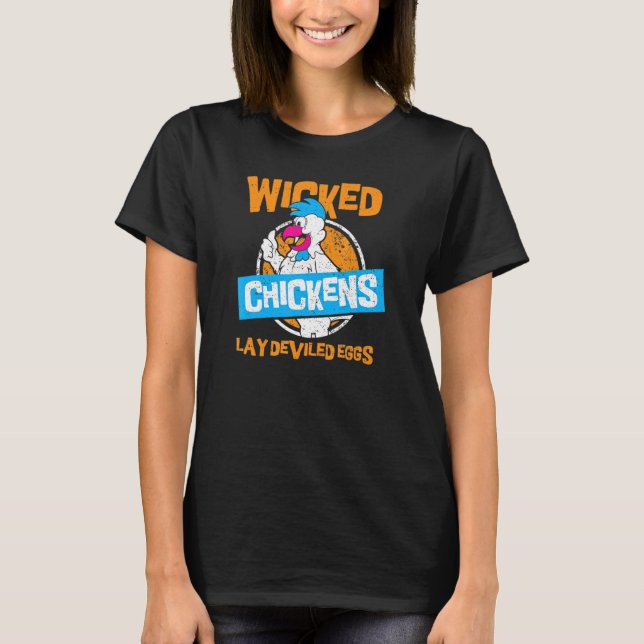 Camiseta Galinhas Molhadas Lay Ovos Devlados Fazenda de fra (Frente)