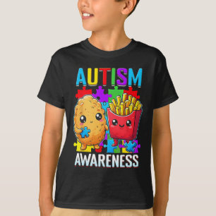 Camiseta Galinhas Nugget E Franceses Fritam Autismo Sensibi