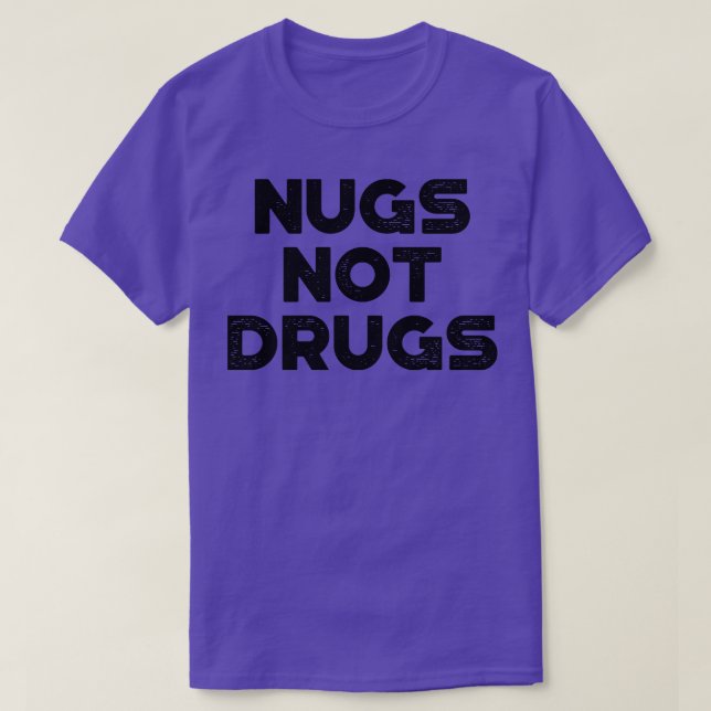 Camiseta Galinhas Nuggets Não Drogas Negro Engraçado (Frente do Design)
