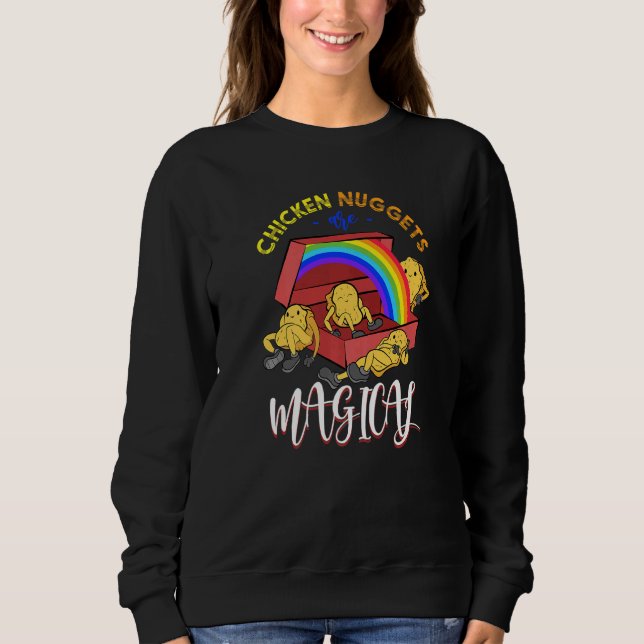Camiseta Galinhas Nuggets São Um Nugget De Frango Arco-Íris (Frente)