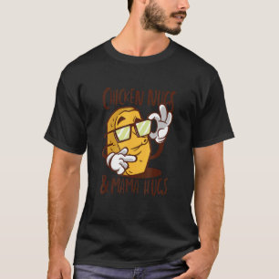 Camiseta Galinhas Nugs e Mama Abraçam Comida de Ovos de Gal