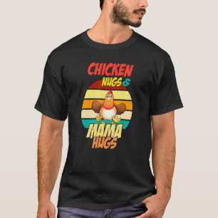 Camiseta Galinhas Nugs e Mamãe Hugs Nugs e Kisses Nugget