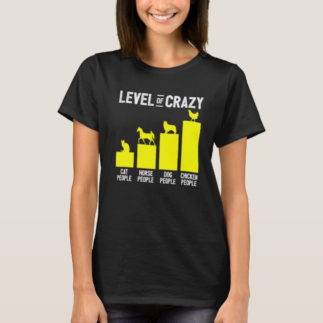 Camiseta Galinhas Pessoas de frango loucas (Frente)