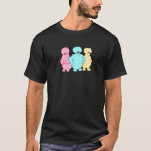 Camiseta Galinhas Sassy Silkie Três Colores De Pastel