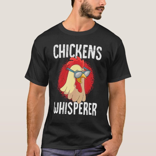 Camiseta Galinhas sussurram avicultores frango (Frente)
