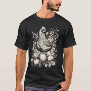 Camiseta Galinheiros Antigos Amante de Galinhas Legal