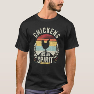 Camiseta Galinheiros Vintage Retro São Meu Espírito Animal