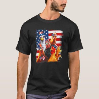 Camiseta Galininhas Bandeira Americana 4 de Julho Independê