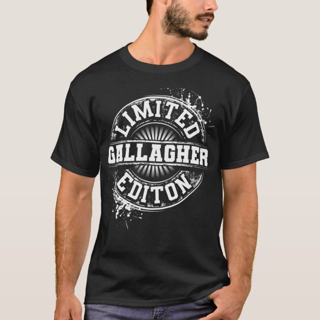 Camiseta GALLAGHER Funny Surname Family Tree Aniversário Re (Frente)