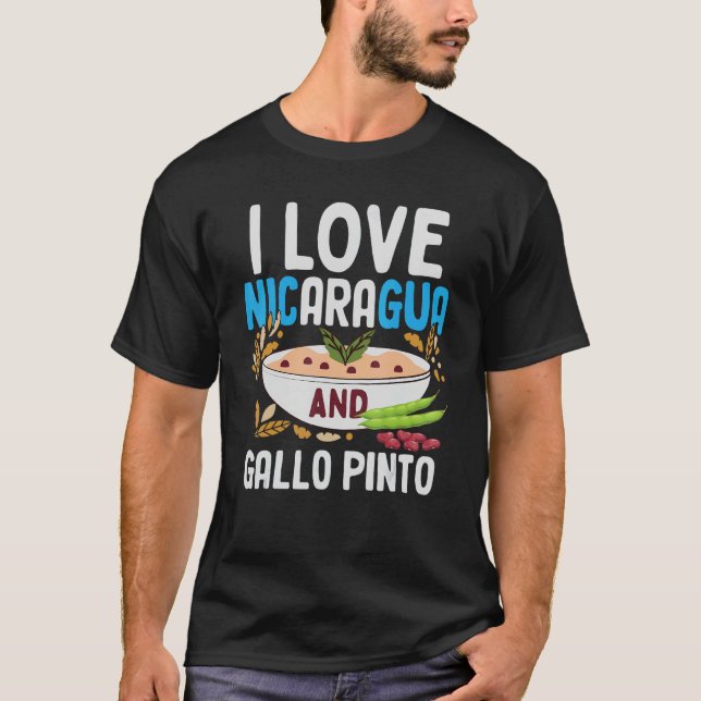 Camiseta Gallo Pinto Nicarágua Comida (Frente)