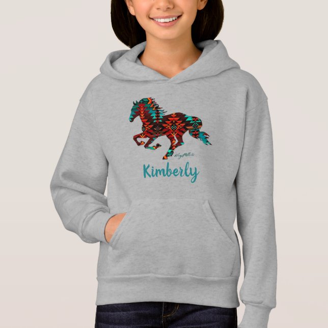 Camiseta Galloping Silhouette de Cavalo Sudoeste (Frente)