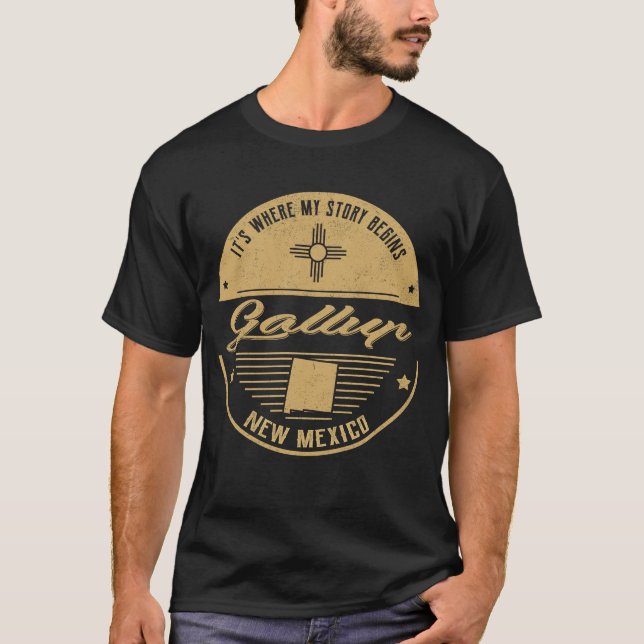 Camiseta Gallup Novo México É onde minha história começa (Frente)