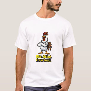 Camiseta Galo Alto Barulhento – Inspirador Engraçado