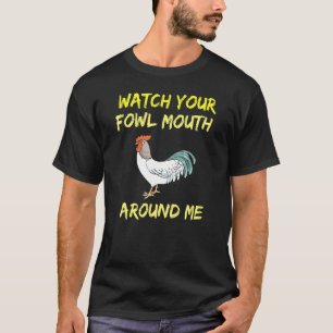 Camiseta Galo Assista Seu Franginho De Boca Ruim Linguagem