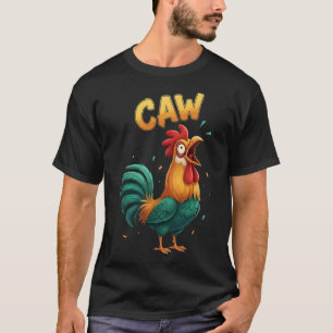 Camiseta Galo Canta Ilustração Engraçada de Frango Animal d