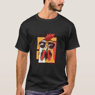 Camiseta Galo Com Óculos De Sol Mais Legal Gockel Frango Lo