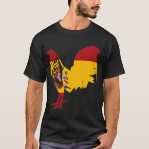 Camiseta Galo de caça Espanha de bandeira espanhola Gamefow