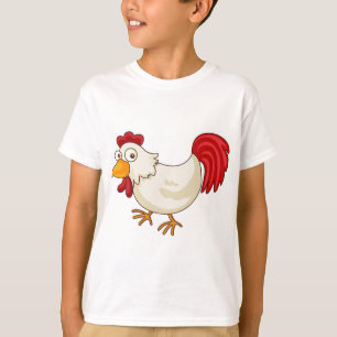 Camiseta Galo de Desenho Galinha Branca